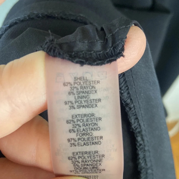 Karl Lagerfeld Little Black Dress 2 Flare Short V-Neck Cap Sleeve Designer Basic - Picture 4 of 5